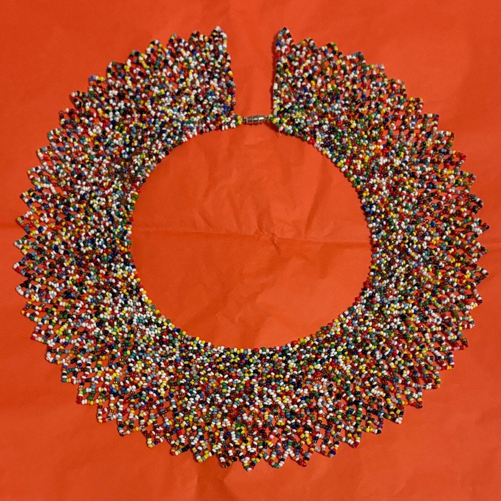 AZ Indians Hand Beaded Necklace .Bought in 1970βs never worn. 10β circle beauty